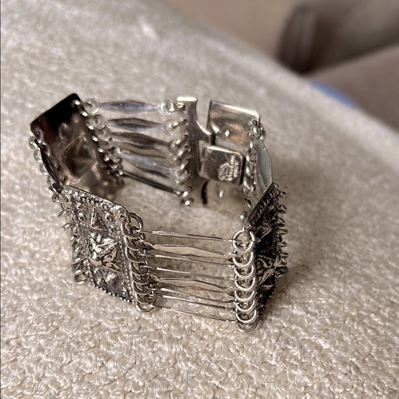 🟡Sterling Silver Mexican Panel Bracelet